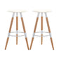 Modern Round Seat Counter Stool Solid Wood Backless Counter-height Stool White 2 Piece Set Clearhalo 'Bar Furniture' 'Bar Stools' 'bar_stools' 'furn' 'furn_bar_stools' 'Furniture' 'Kitchen & Dining Furniture' 6221066