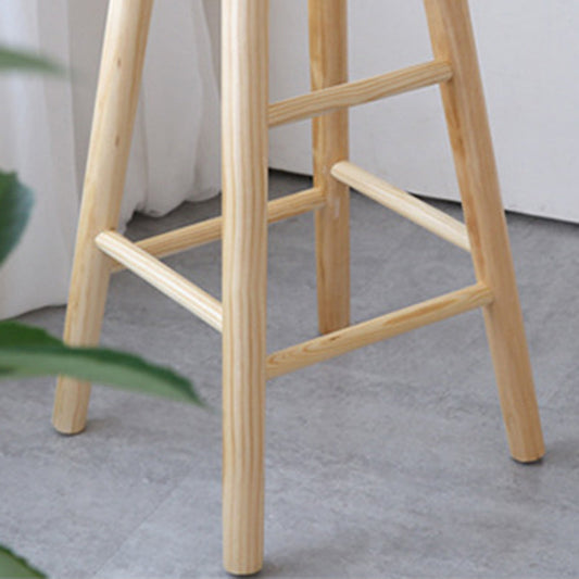 Tabouret de comptoir industriel en bois massif en bois de contre-tabouret arrière sans hauteur