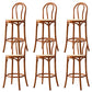 Contemporary Wooden Bar-stool Solid Round Seat Counter Bar Stool with Wood Legs Brown 6 Piece Set Clearhalo 'Bar Furniture' 'Bar Stools' 'bar_stools' 'furn' 'furn_bar_stools' 'Furniture' 'Kitchen & Dining Furniture' 6221113