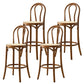 Contemporary Wooden Bar-stool Solid Round Seat Counter Bar Stool with Wood Legs Walnut 4 Piece Set Clearhalo 'Bar Furniture' 'Bar Stools' 'bar_stools' 'furn' 'furn_bar_stools' 'Furniture' 'Kitchen & Dining Furniture' 6221126