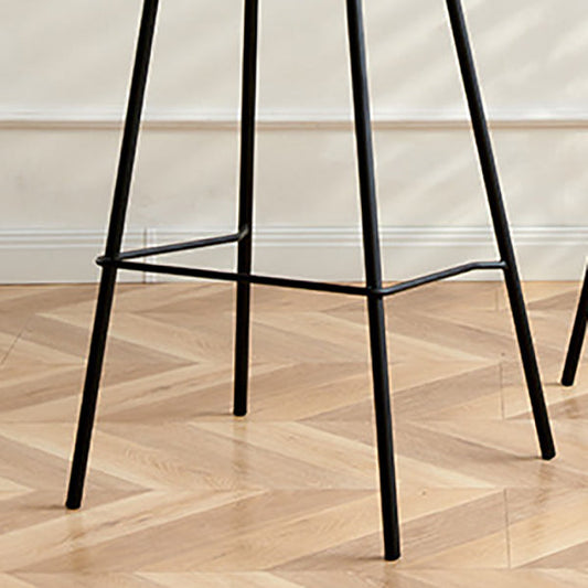 Tabouret de comptoir de bar à tabouret de barre de bar en cuir PU contemporain avec jambes en métal
