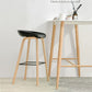 Nordic Plastic Bar-stool Bucket Seat Counter Bar Stool with Wood Legs Clearhalo 'Bar Furniture' 'Bar Stools' 'bar_stools' 'furn' 'furn_bar_stools' 'Furniture' 'Kitchen & Dining Furniture' 6221152