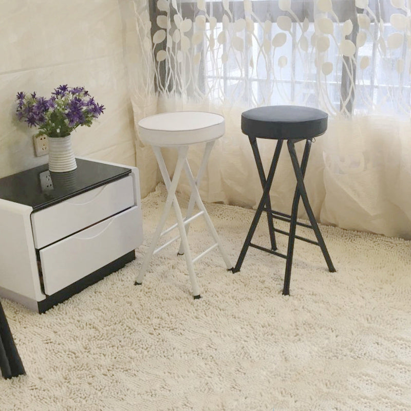 Foldable Bistro Round Shape High Chair Modern Counter Chair with Metal 4 Legs Clearhalo 'Bar Furniture' 'Bar Stools' 'bar_stools' 'furn' 'furn_bar_stools' 'Furniture' 'Kitchen & Dining Furniture' 6221173