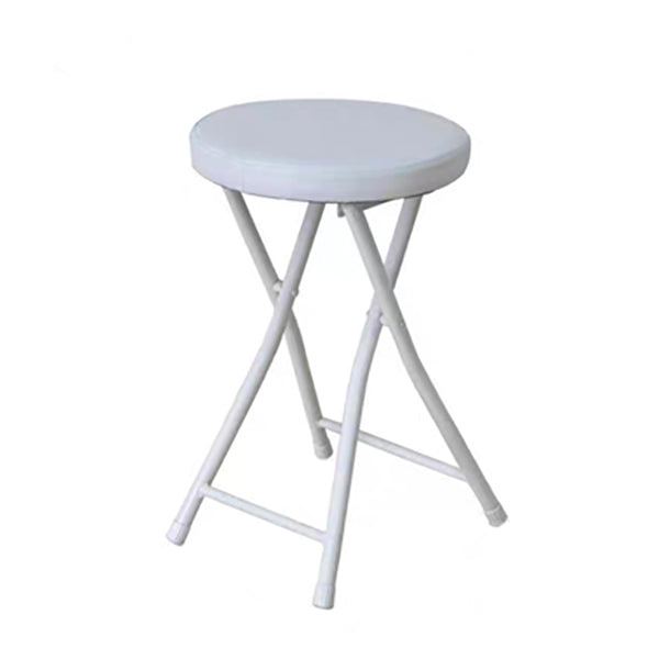 Foldable Bistro Round Shape High Chair Modern Counter Chair with Metal 4 Legs Clearhalo 'Bar Furniture' 'Bar Stools' 'bar_stools' 'furn' 'furn_bar_stools' 'Furniture' 'Kitchen & Dining Furniture' 6221178