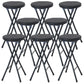 Foldable Bistro Round Shape High Chair Modern Counter Chair with Metal 4 Legs Black 8 Piece Set Short Stool(20"H) Clearhalo 'Bar Furniture' 'Bar Stools' 'bar_stools' 'furn' 'furn_bar_stools' 'Furniture' 'Kitchen & Dining Furniture' 6221179