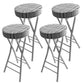 Foldable Bistro Round Shape High Chair Modern Counter Chair with Metal 4 Legs Grey 4 Piece Set Counter Stool(25"H) Clearhalo 'Bar Furniture' 'Bar Stools' 'bar_stools' 'furn' 'furn_bar_stools' 'Furniture' 'Kitchen & Dining Furniture' 6221191