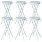 Foldable Bistro Round Shape High Chair Modern Counter Chair with Metal 4 Legs White 6 Piece Set Short Stool(20"H) Clearhalo 'Bar Furniture' 'Bar Stools' 'bar_stools' 'furn' 'furn_bar_stools' 'Furniture' 'Kitchen & Dining Furniture' 6221197