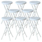 Foldable Bistro Round Shape High Chair Modern Counter Chair with Metal 4 Legs White 8 Piece Set Short Stool(20"H) Clearhalo 'Bar Furniture' 'Bar Stools' 'bar_stools' 'furn' 'furn_bar_stools' 'Furniture' 'Kitchen & Dining Furniture' 6221198