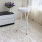 Foldable Bistro Round Shape High Chair Modern Counter Chair with Metal 4 Legs White 1 Piece Counter Stool(25"H) Clearhalo 'Bar Furniture' 'Bar Stools' 'bar_stools' 'furn' 'furn_bar_stools' 'Furniture' 'Kitchen & Dining Furniture' 6221199