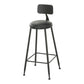 Taburete de bar de metal de estilo moderno, taburete de bar de cuero PU para cocina