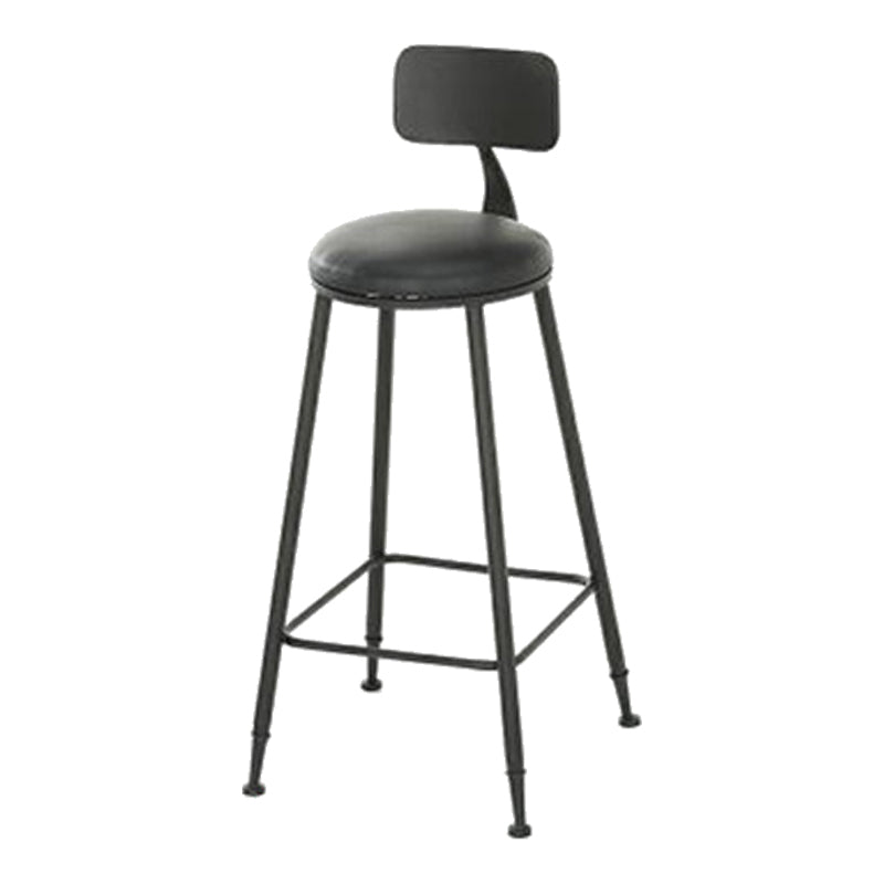 Taburete de bar de metal de estilo moderno, taburete de bar de cuero PU para cocina