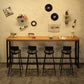 Taburete de bar de metal de estilo moderno, taburete de bar de cuero PU para cocina