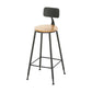 Taburete de bar de metal de estilo moderno, taburete de bar de cuero PU para cocina