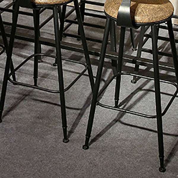 Taburete de bar de metal de estilo moderno, taburete de bar de cuero PU para cocina
