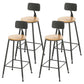 Taburete de bar de metal de estilo moderno, taburete de bar de cuero PU para cocina