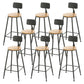Taburete de bar de metal de estilo moderno, taburete de bar de cuero PU para cocina