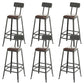 Taburete de bar de metal de estilo moderno, taburete de bar de cuero PU para cocina
