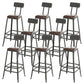 Taburete de bar de metal de estilo moderno, taburete de bar de cuero PU para cocina
