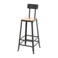 Taburete de bar de metal de estilo moderno, taburete de bar de cuero PU para cocina