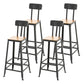 Taburete de bar de metal de estilo moderno, taburete de bar de cuero PU para cocina