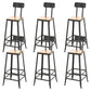 Taburete de bar de metal de estilo moderno, taburete de bar de cuero PU para cocina