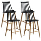 Nordic Plastic Bar-stool Square Seat Counter Bar Stool with Wood Legs Black 4 Piece Set Clearhalo 'Bar Furniture' 'Bar Stools' 'bar_stools' 'furn' 'furn_bar_stools' 'Furniture' 'Kitchen & Dining Furniture' 6221264