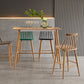 Nordic Plastic Bar-stool Square Seat Counter Bar Stool with Wood Legs Clearhalo 'Bar Furniture' 'Bar Stools' 'bar_stools' 'furn' 'furn_bar_stools' 'Furniture' 'Kitchen & Dining Furniture' 6221267