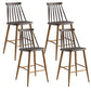 Nordic Plastic Bar-stool Square Seat Counter Bar Stool with Wood Legs Grey 4 Piece Set Clearhalo 'Bar Furniture' 'Bar Stools' 'bar_stools' 'furn' 'furn_bar_stools' 'Furniture' 'Kitchen & Dining Furniture' 6221268