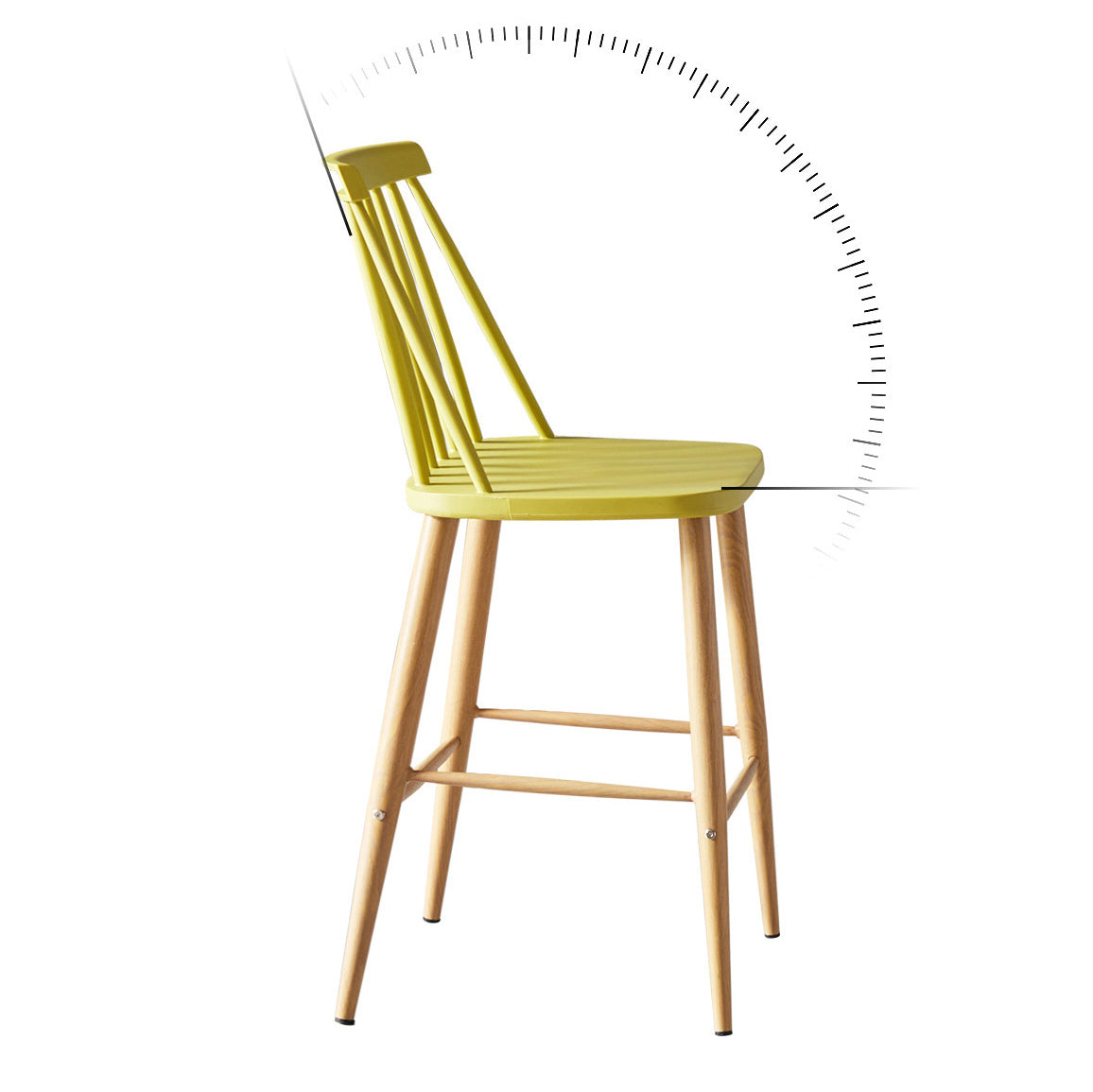 Nordic Plastic Bar-stool Square Seat Counter Bar Stool with Wood Legs Clearhalo 'Bar Furniture' 'Bar Stools' 'bar_stools' 'furn' 'furn_bar_stools' 'Furniture' 'Kitchen & Dining Furniture' 6221275