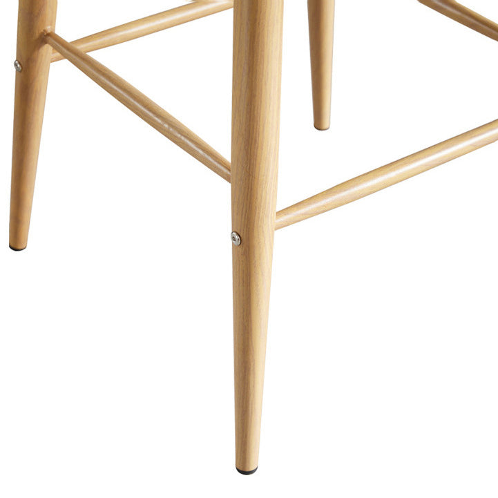 Nordic Plastic Bar-stool Square Seat Counter Bar Stool with Wood Legs Clearhalo 'Bar Furniture' 'Bar Stools' 'bar_stools' 'furn' 'furn_bar_stools' 'Furniture' 'Kitchen & Dining Furniture' 6221280