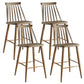 Nordic Plastic Bar-stool Square Seat Counter Bar Stool with Wood Legs Tan 4 Piece Set Clearhalo 'Bar Furniture' 'Bar Stools' 'bar_stools' 'furn' 'furn_bar_stools' 'Furniture' 'Kitchen & Dining Furniture' 6221289