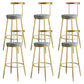 Nordic Style Bar-stool Round Counter Bar Stool with Metal Legs for Home Use Grey 8 Piece Set Clearhalo 'Bar Furniture' 'Bar Stools' 'bar_stools' 'furn' 'furn_bar_stools' 'Furniture' 'Kitchen & Dining Furniture' 6221294