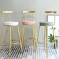 Nordic Style Bar-stool Round Counter Bar Stool with Metal Legs for Home Use Clearhalo 'Bar Furniture' 'Bar Stools' 'bar_stools' 'furn' 'furn_bar_stools' 'Furniture' 'Kitchen & Dining Furniture' 6221297