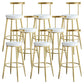 Nordic Style Bar-stool Round Counter Bar Stool with Metal Legs for Home Use White 8 Piece Set Clearhalo 'Bar Furniture' 'Bar Stools' 'bar_stools' 'furn' 'furn_bar_stools' 'Furniture' 'Kitchen & Dining Furniture' 6221298
