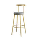 Nordic Style Bar-stool Round Counter Bar Stool with Metal Legs for Home Use Clearhalo 'Bar Furniture' 'Bar Stools' 'bar_stools' 'furn' 'furn_bar_stools' 'Furniture' 'Kitchen & Dining Furniture' 6221301