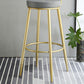 Nordic Style Bar-stool Round Counter Bar Stool with Metal Legs for Home Use Clearhalo 'Bar Furniture' 'Bar Stools' 'bar_stools' 'furn' 'furn_bar_stools' 'Furniture' 'Kitchen & Dining Furniture' 6221307