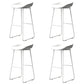 Tabouret de comptoir de dossier moderne, tabouret de Bar de café en fer avec siège en acrylique