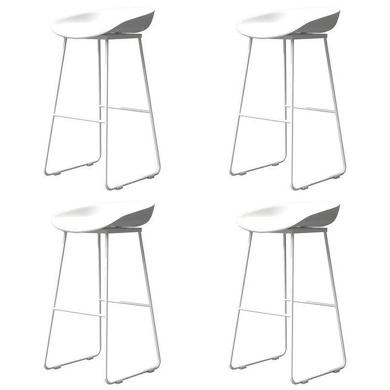 Tabouret de comptoir de dossier moderne, tabouret de Bar de café en fer avec siège en acrylique