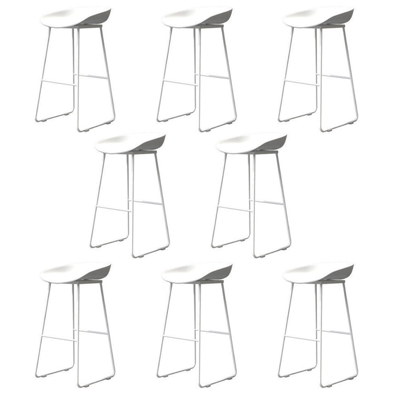 Tabouret de comptoir de dossier moderne, tabouret de Bar de café en fer avec siège en acrylique