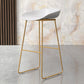 Tabouret de comptoir de dossier moderne, tabouret de Bar de café en fer avec siège en acrylique