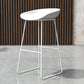 Tabouret de comptoir de dossier moderne, tabouret de Bar de café en fer avec siège en acrylique