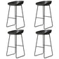 Tabouret de comptoir de dossier moderne, tabouret de Bar de café en fer avec siège en acrylique