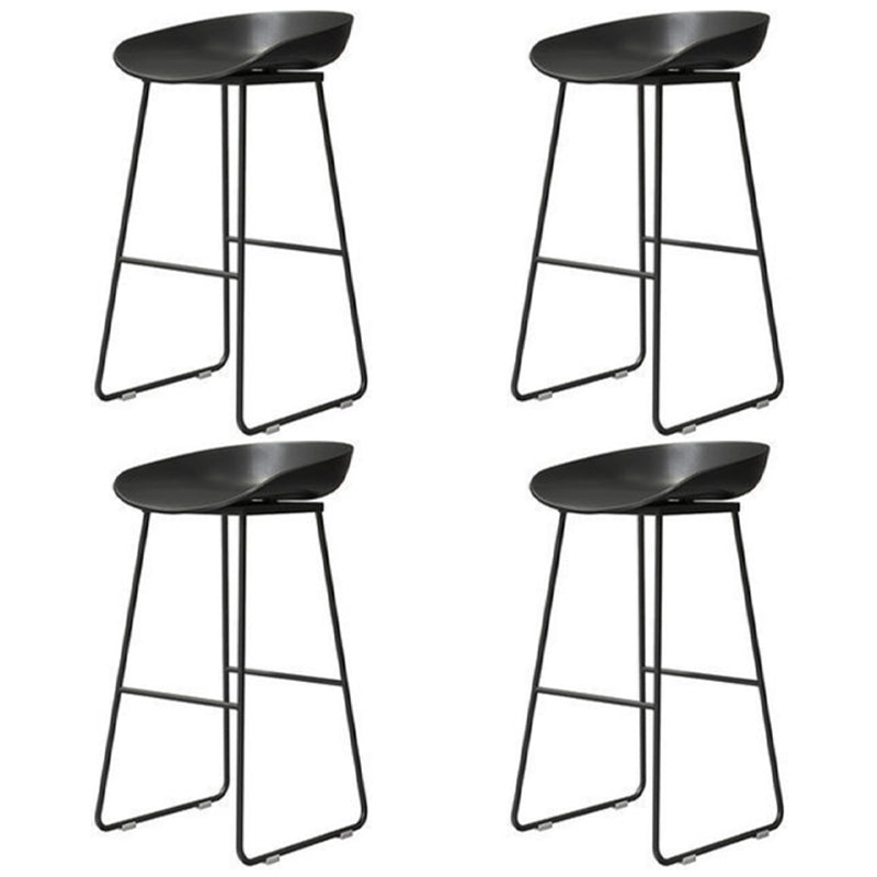 Tabouret de comptoir de dossier moderne, tabouret de Bar de café en fer avec siège en acrylique