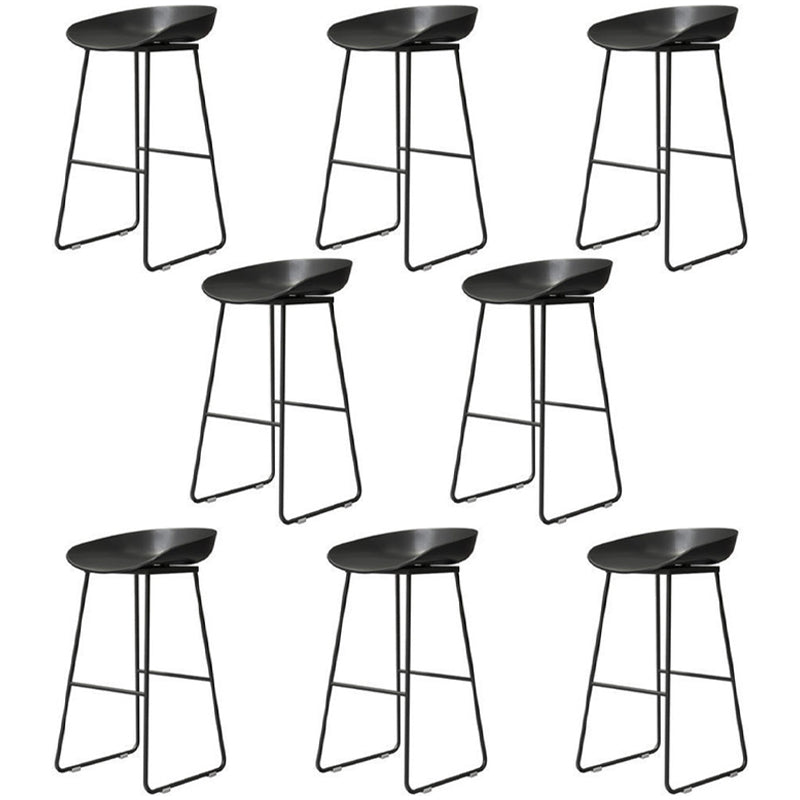 Tabouret de comptoir de dossier moderne, tabouret de Bar de café en fer avec siège en acrylique