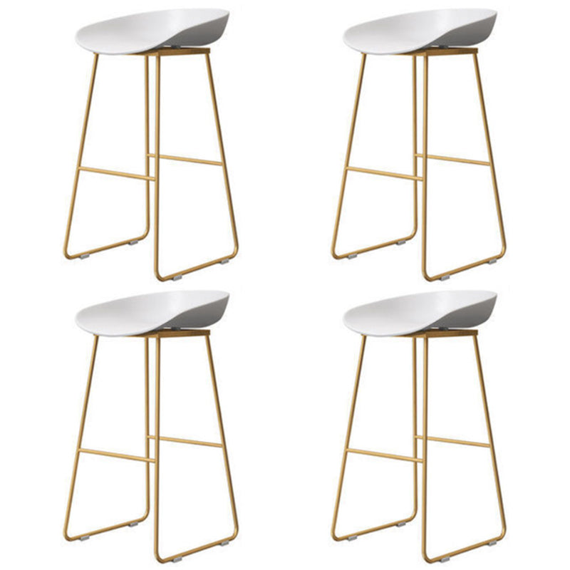 Tabouret de comptoir de dossier moderne, tabouret de Bar de café en fer avec siège en acrylique