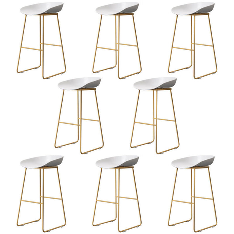 Tabouret de comptoir de dossier moderne, tabouret de Bar de café en fer avec siège en acrylique