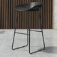 Tabouret de comptoir de dossier moderne, tabouret de Bar de café en fer avec siège en acrylique