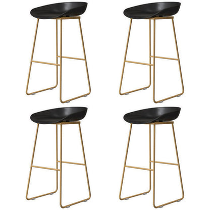 Tabouret de comptoir de dossier moderne, tabouret de Bar de café en fer avec siège en acrylique