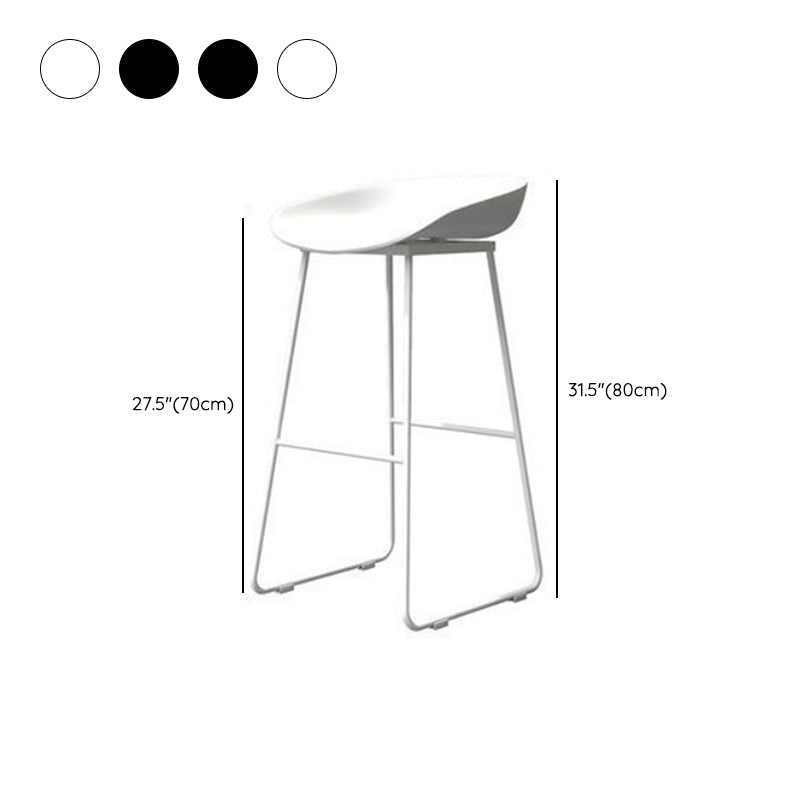 Tabouret de comptoir de dossier moderne, tabouret de Bar de café en fer avec siège en acrylique