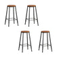 Modern Armless Counter Stool Iron Kitchen Bar Stool with Seat and Pedal